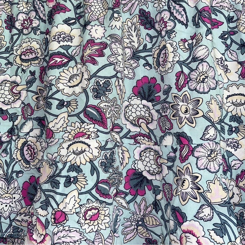 Loft Light Blue Layered Floral Skirt - Picture 2 of 4